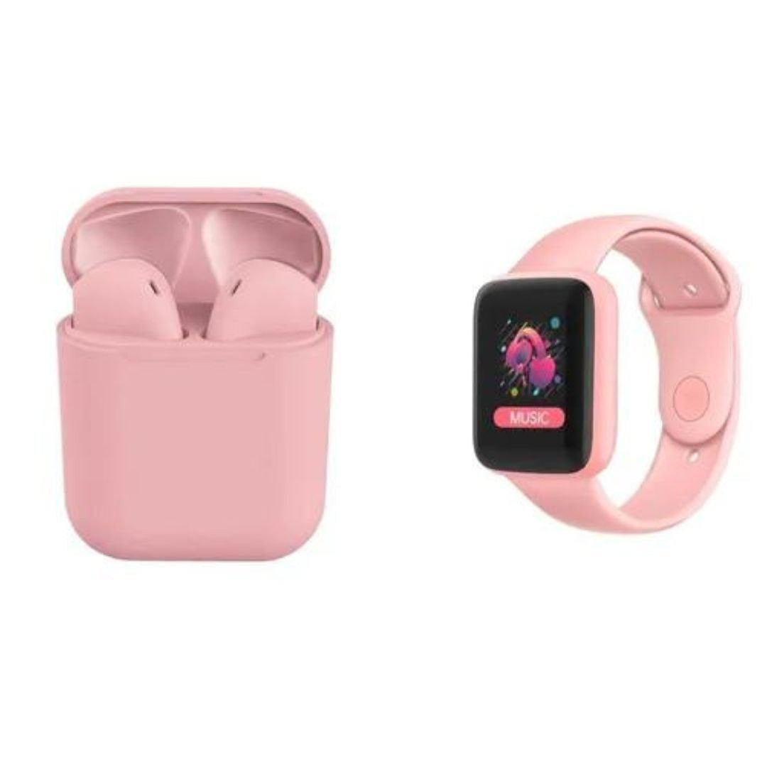 Combo Inteligente: Smartwatch Y68 + Audífonos I12 al Mejor Precio